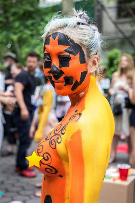 Naked Models In Nyc Painted Up For National Bodypainting Day Ny Daily