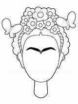 Frida Coloring Pages Kahlo Getdrawings sketch template