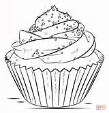 Coloring Cupcake Pages Printable Desserts Drawing Simple Cupcakes Draw Print Cake Line Drawings Step Ausmalbilder Getdrawings Cakes Tutorials Zum Ausmalen sketch template