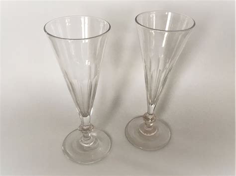 a gorgeous pair of early victorian champagne flutes