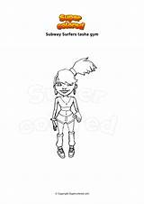 Subway Tasha Surfers Gym Ausmalbild Colorear Supercolored sketch template