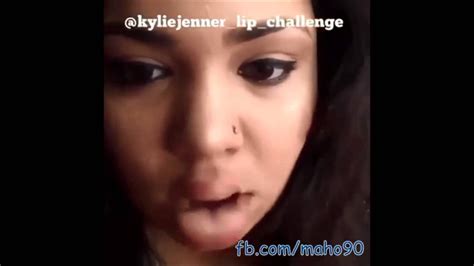 kylie jenner lip challenge time compilation famous person