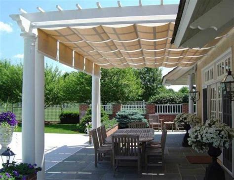 retractable sun shade  pergola house style design  vinyl pergola  retractable canopy
