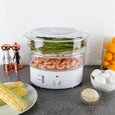 vegetable steamer rice cooker  quart electric steam appliance  timer  healthy fish
