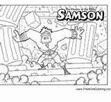 Samson Coloring Bible Pages Heros Surfnetkids sketch template