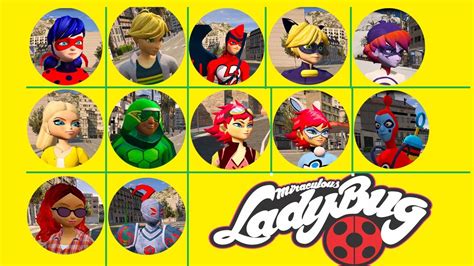 Miraculous Ladybug Characters Names List 1 Youtube