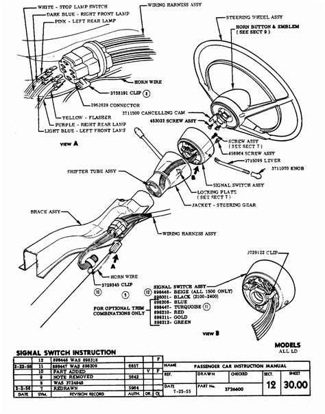 camaro steering column diagram