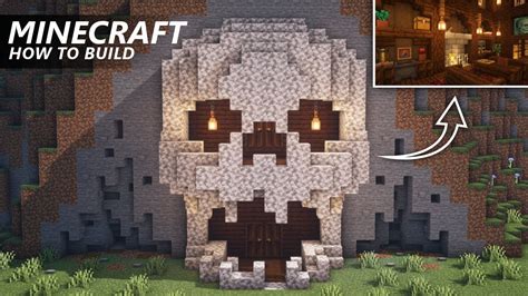 minecraft   build  skull mountain base mansion interior