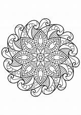 Coloring Mandalas Mandala Pages Adults Kids Book Children sketch template