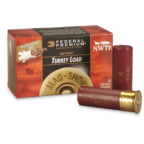 federal premium mag shok lead  gauge   nwtf turkey load shells  rounds