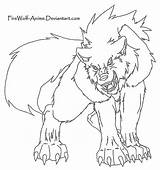 Wolf Anime Coloring Pages Howling Wolves Lineart Wings Pack Firewolf Fighting Drawing Moon Color Deviantart Drawings Getcolorings Girl Printable Animal sketch template