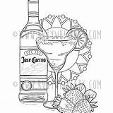 Margarita Tequila sketch template