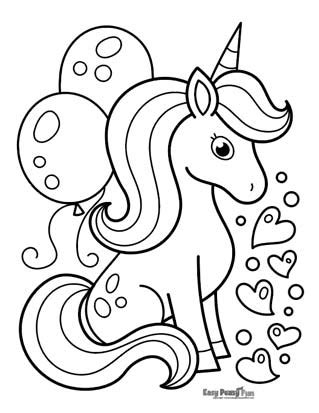 unicorn coloring pages  printable sheets easy peasy  fun