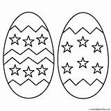 Coloring Easter Eggs Two Stars Clipartbest Print sketch template