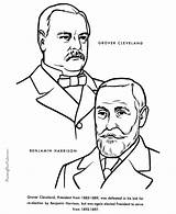 Grover Cleveland Coloring Pages Facts Patriotic President Printing Help sketch template