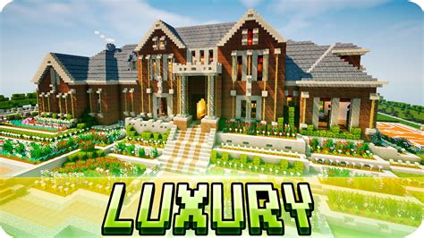 minecraft luxury brick mansion house map   youtube