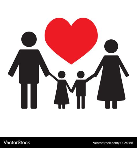 happy family love royalty  vector image vectorstock