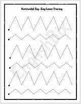 Tracing Line Zig Zag Worksheets Lines Worksheet Workbook Toddlers Age Englishbix Pages sketch template