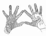 Hands Zentangle Loving Carlson Barbara Drawing Hand Drawings 9th Uploaded April Which sketch template