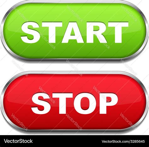 start  stop buttons royalty  vector image