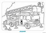 Playmobil Pompier Bomberos Coches Ausmalen sketch template