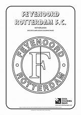 Coloring Pages Feyenoord Soccer Logos Logo Cool Clubs Rotterdam Psv Psg Team Club Badges Educational Dortmund  Afc Fc Kids sketch template