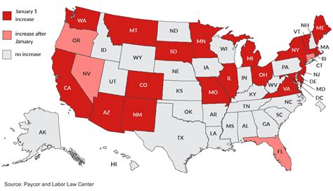 salario minimo en estados unidos por estado mapa con datos the best