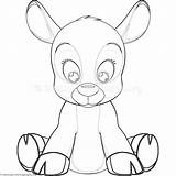 Fawn Coloring Pages Getcolorings Cartoon Simple Cute sketch template
