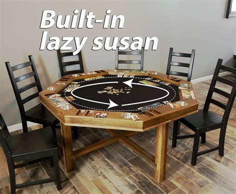 spinning center board game table  poker table game table etsy uk