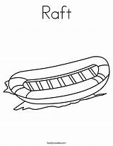 Raft Coloring Boat Rakit Worksheet Pages Drawing Sheet Tugboat Template Printable Handwriting Print Outline East Twistynoodle North West South Mommy sketch template