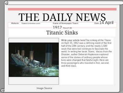 leonora  pt england school titanic newspaper article