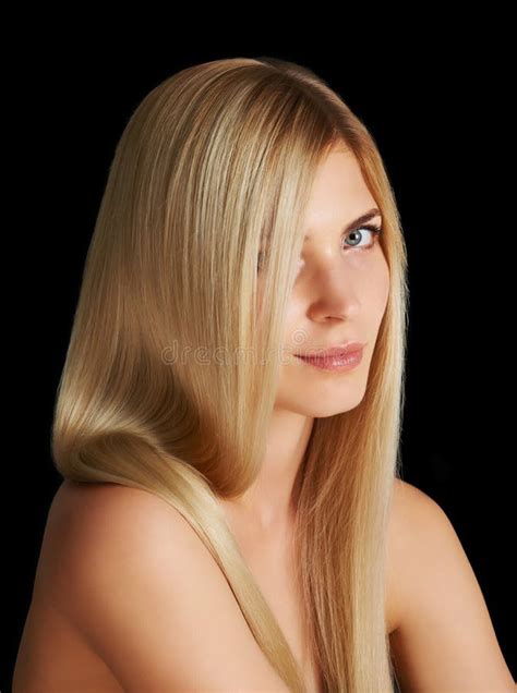All Natural Blonde Locks Portrait Of An Attractive Blonde Woman