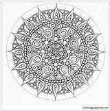 Indian Mandala Ceremony Pages Coloring Online Color sketch template