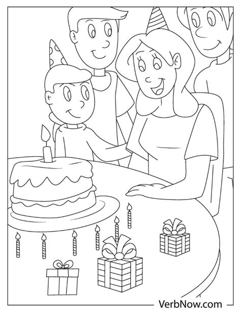 birthday coloring pages book   printable  verbnow