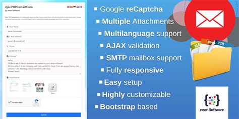 ajax phpcontactform reponsive ajax contact form  attachments   codeclerks