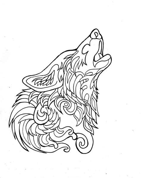 howling wolf page animal coloring pages mandala coloring