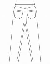 Jeans Coloring Pages Pockets Two Pocket Kids sketch template