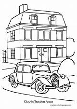 Coloring Pages Automobile Citroen Avant Traction Print Browser Window sketch template