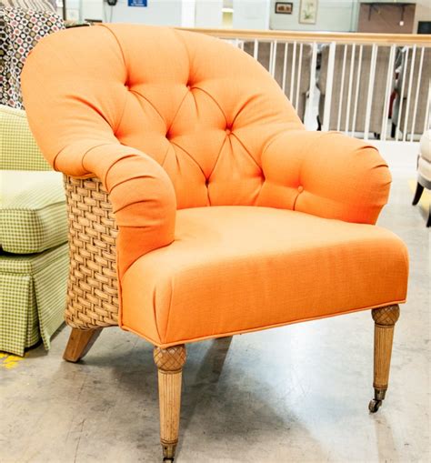 burnt orange armchair ideas roni young   awesome color choice