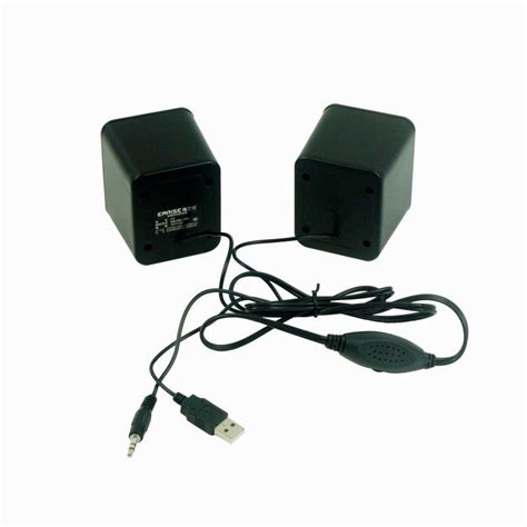 stereo usb powered mm jack speaker black