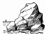 Rock Clipart Rocks Clip Drawing Draw Water Cartoon Drawings Sedimentary Etc Boulders Cliparts Gif Library Coloring Sketches Easy Roch Realistic sketch template