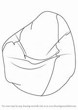 Bean Bag Draw Drawing Step Furniture Drawingtutorials101 Previous Next sketch template