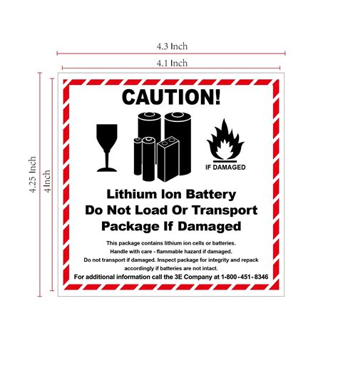 printable lithium battery label