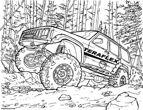 jeep wrangler coloring pages  getdrawings