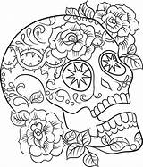 Skulls Caveira Coloriage Kidspressmagazine Adulte Teenagers Everfreecoloring Mexicain Desenhos Colorir Mise Dessins Muertos Mort Tête Haloween Imprimer Getcolorings sketch template