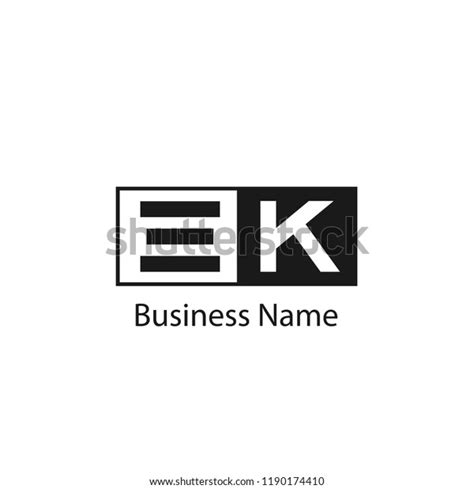 initial letter ek logo template design stock vector royalty