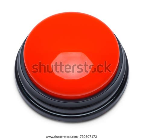 large red push button isolated  stock photo edit