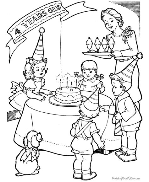 birthday party color coloring home