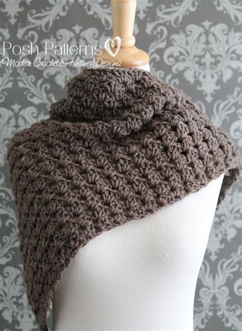 crochet pattern triangle scarf pattern cowl pattern