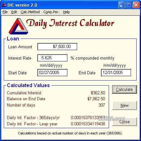 daily interest calculator